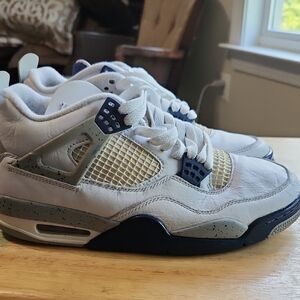 Kids White and Blue Sneakers